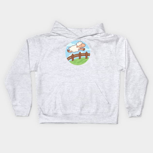 Jumping Sheep! Kids Hoodie by pedrorsfernandes